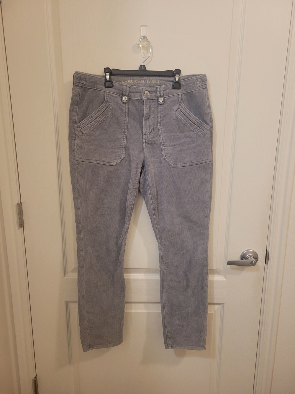 American Eagle Outfitters Men’s Light Gray Corduroy Work Pants